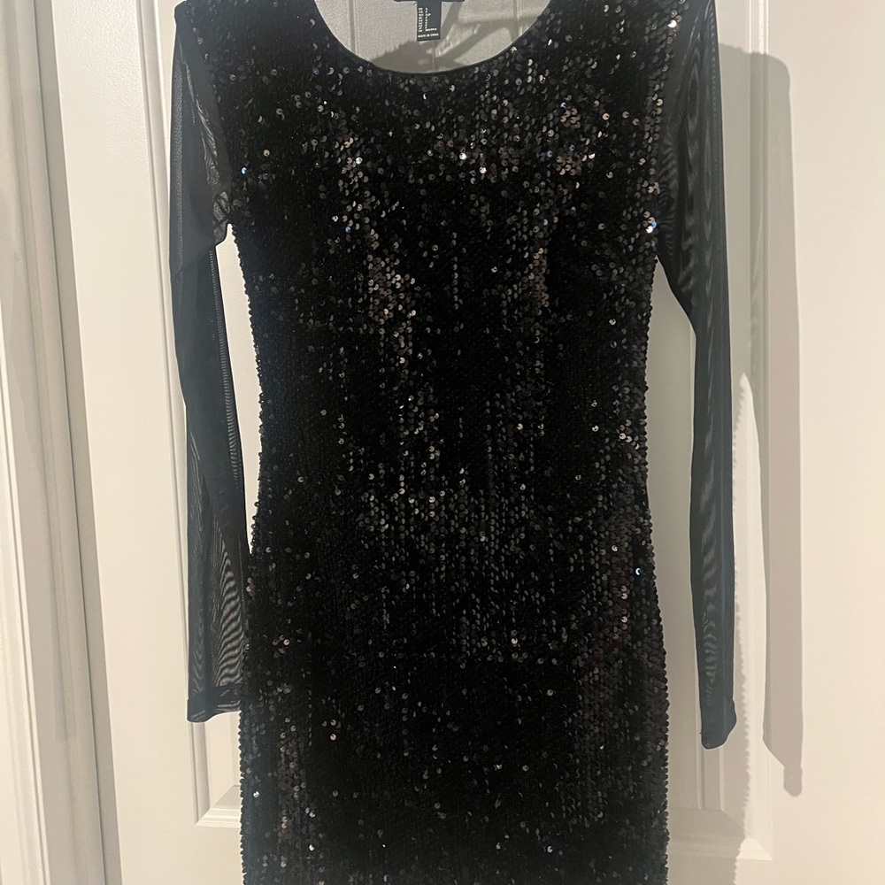 Black Sequin Dress